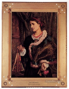  Wife Painting - The Birthday A Portrait Of The Artists Wife Edith British William Holman Hunt